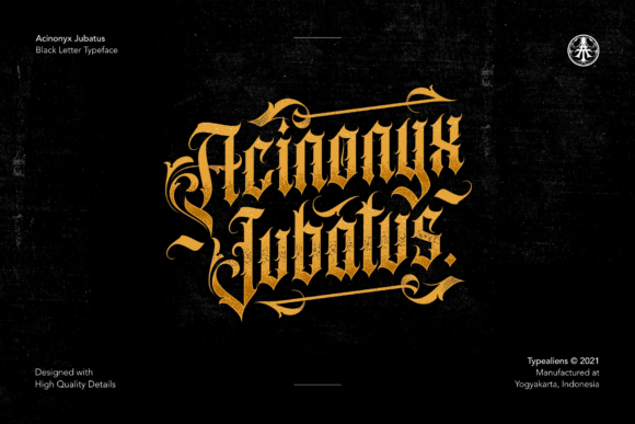 Acinonyx Jubatus: A Bold Blackletter Font for Crafters and Makers