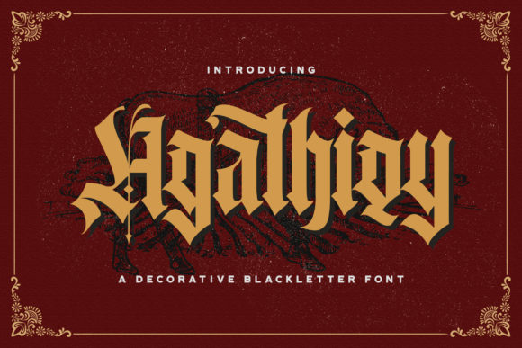 Agathiqy: A Daring Blackletter Font That Elevates Real Branding Projects