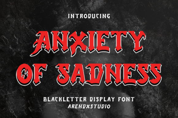 Anxiety of Sadness Font: Gothic Elegance for Crafters & Makers