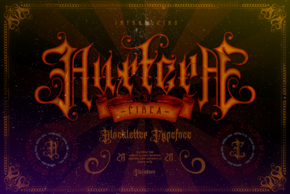 Auxtera Circa Font: Bold Blackletter for Web Design