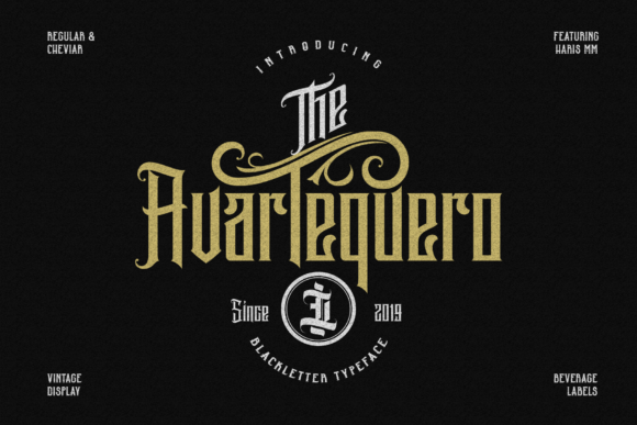 Avartequero: A Bold Blackletter Font for Creative Design