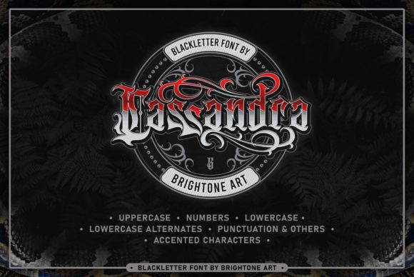 Cassandra: A Bold Blackletter Font for Editorial Elegance