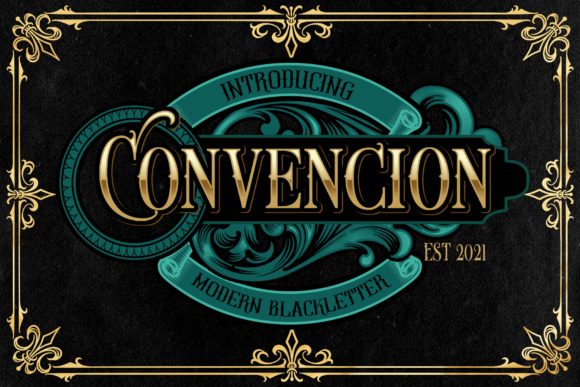 Convencion: A Victorian-Styled Blackletter Font for Elegant Editorial Design