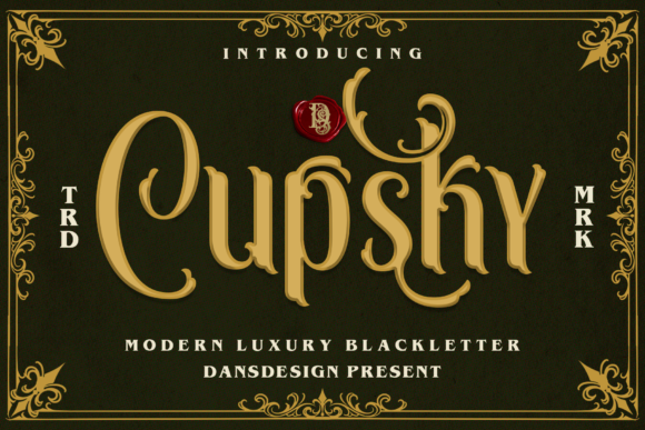 Cupsky: A Victorian Blackletter Font for Crafters and Makers