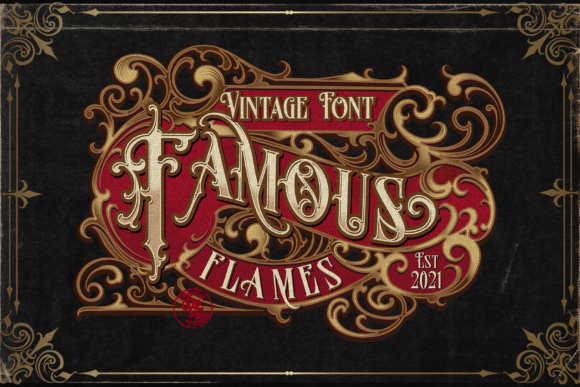 Famous Flames: A Bold Blackletter Font for Timeless Branding