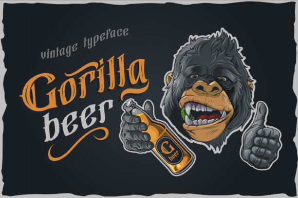 Gorilla Beer: A Bold Blackletter Font for Editorial Impact