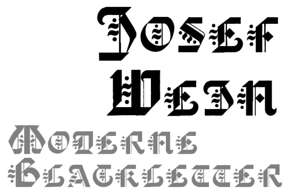 Josef Wein: A Unique Blackletter Font for Handmade Designers and Printmakers