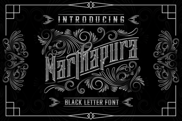 Marthapura Font: Bold Blackletter Style for Crafters and Sellers