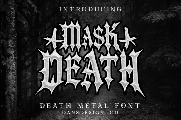 Mask Death: A Spooky Blackletter Font for Halloween-Themed Web Design