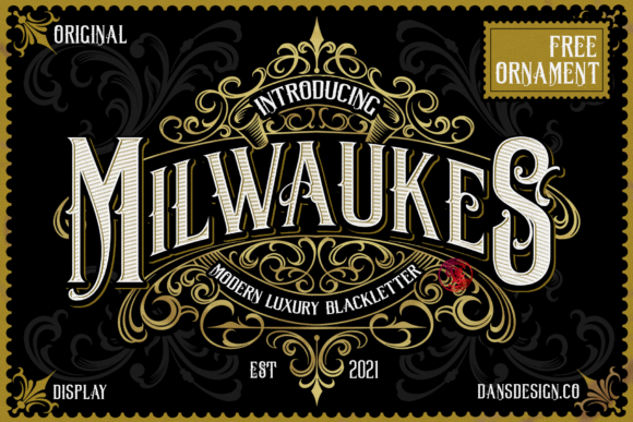 Milwaukes: A Vintage Blackletter Font for Bold Brand Identities