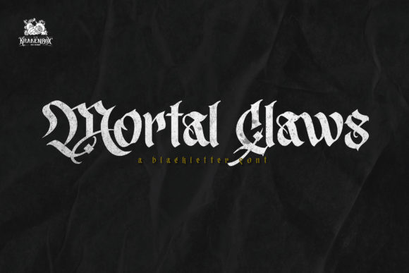 Mortal Claws: A Bold Blackletter Font for High-Impact Campaign Visuals