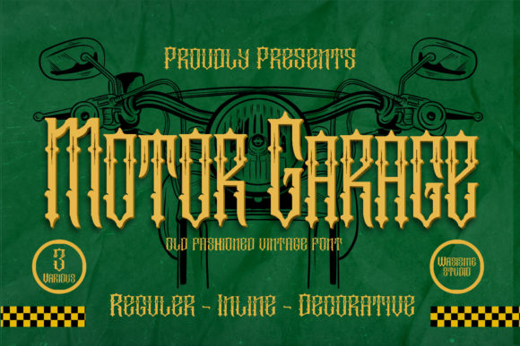 Motor Garage: A Vintage Blackletter Font That Transforms Brand Visuals