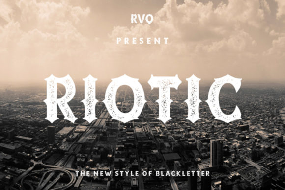 Riotic: A Bold Blackletter Font for Striking Editorial Design