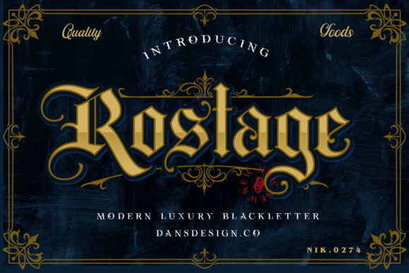 Rostage: A Bold Blackletter Font for Distinctive Editorial Design