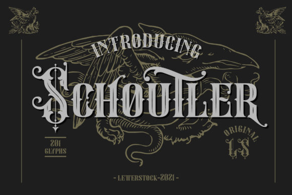 Schoutler: A Bold Blackletter Font for Business Branding